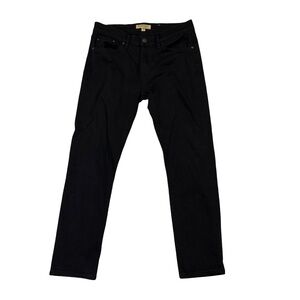 Burberry mens 30x32 black solid slim fit cotton blend denim jeans EUC